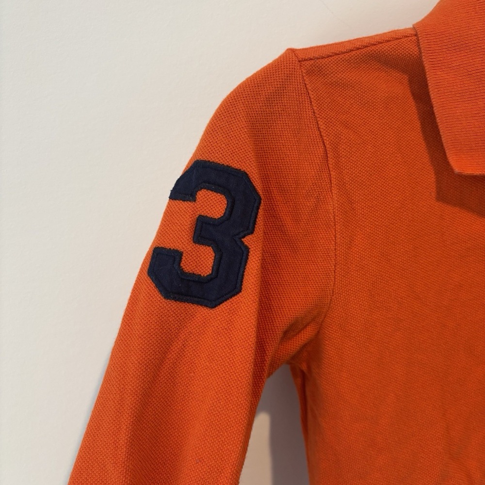 POLO‎ Ralph Lauren Orange Medium Youth Sz 7 Childrens Kids #3 EUC Big Pony Rugby - Picture 4 of 6